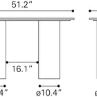 Zuo Izola Console Table White & Black