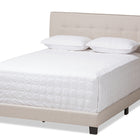Baxton Studio Audrey Modern and Contemporary Light Beige Fabric Upholstered Full Size Bed