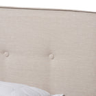 Baxton Studio Audrey Modern and Contemporary Light Beige Fabric Upholstered Full Size Bed