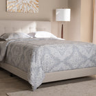 Baxton Studio Audrey Modern and Contemporary Light Beige Fabric Upholstered Full Size Bed