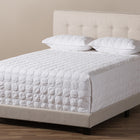 Baxton Studio Audrey Modern and Contemporary Light Beige Fabric Upholstered Full Size Bed