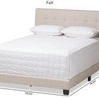 Baxton Studio Audrey Modern and Contemporary Light Beige Fabric Upholstered Full Size Bed