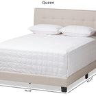 Baxton Studio Audrey Modern and Contemporary Light Beige Fabric Upholstered Full Size Bed