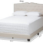 Baxton Studio Vivienne Modern and Contemporary Light Beige Fabric Upholstered Full Size Bed