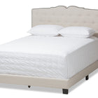 Baxton Studio Vivienne Modern and Contemporary Light Beige Fabric Upholstered Full Size Bed