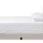Baxton Studio Vivienne Modern and Contemporary Light Beige Fabric Upholstered King Size Bed