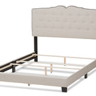 Baxton Studio Vivienne Modern and Contemporary Light Beige Fabric Upholstered King Size Bed