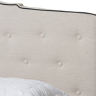 Baxton Studio Vivienne Modern and Contemporary Light Beige Fabric Upholstered Full Size Bed