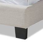 Baxton Studio Vivienne Modern and Contemporary Light Beige Fabric Upholstered King Size Bed