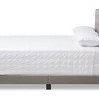 Baxton Studio Vivienne Modern and Contemporary Light Grey Fabric Upholstered Queen Size Bed