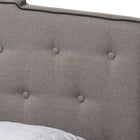 Baxton Studio Vivienne Modern and Contemporary Light Grey Fabric Upholstered Queen Size Bed