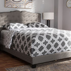 Baxton Studio Vivienne Modern and Contemporary Light Grey Fabric Upholstered Queen Size Bed