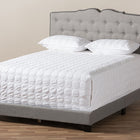 Baxton Studio Vivienne Modern and Contemporary Light Grey Fabric Upholstered Full Size Bed