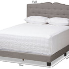 Baxton Studio Vivienne Modern and Contemporary Light Grey Fabric Upholstered Queen Size Bed