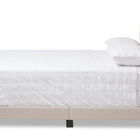 Baxton Studio Odette Modern and Contemporary Light Beige Fabric Upholstered King Size Bed