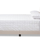 Baxton Studio Odette Modern and Contemporary Light Beige Fabric Upholstered Queen Size Bed