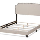 Baxton Studio Odette Modern and Contemporary Light Beige Fabric Upholstered Queen Size Bed