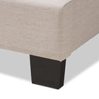 Baxton Studio Odette Modern and Contemporary Light Beige Fabric Upholstered King Size Bed