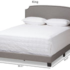 Baxton Studio Odette Modern and Contemporary Light Grey Fabric Upholstered King Size Bed