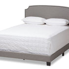 Baxton Studio Odette Modern and Contemporary Light Grey Fabric Upholstered King Size Bed
