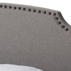 Baxton Studio Odette Modern and Contemporary Light Grey Fabric Upholstered King Size Bed