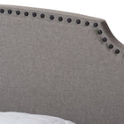 Baxton Studio Odette Modern and Contemporary Light Grey Fabric Upholstered Queen Size Bed