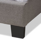 Baxton Studio Odette Modern and Contemporary Light Grey Fabric Upholstered King Size Bed