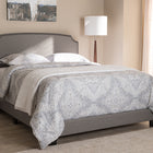 Baxton Studio Odette Modern and Contemporary Light Grey Fabric Upholstered King Size Bed