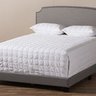 Baxton Studio Odette Modern and Contemporary Light Grey Fabric Upholstered King Size Bed