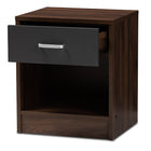 Baxton Studio Hansel Modern and Contemporary 1-Drawer Dark Brown and Dark Grey Finished Nightstand