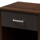 Baxton Studio Hansel Modern and Contemporary 1-Drawer Dark Brown and Dark Grey Finished Nightstand