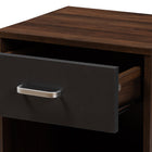 Baxton Studio Hansel Modern and Contemporary 1-Drawer Dark Brown and Dark Grey Finished Nightstand