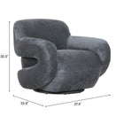Zuo Boble Swivel Chair Storm Gray