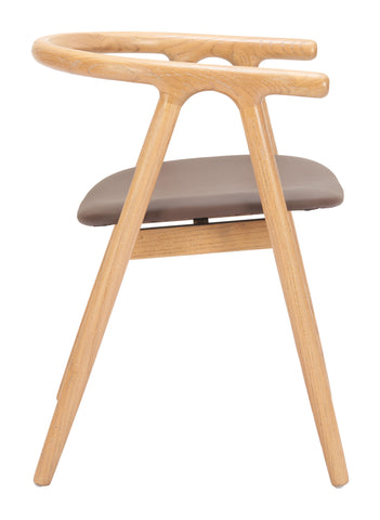 Zuo Peker Dining Chair (Set of 2) Brown & Natural