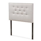 Baxton Studio Windsor Modern and Contemporary Greyish Beige Fabric Upholstered Twin Size Headboard