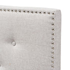 Baxton Studio Windsor Modern and Contemporary Greyish Beige Fabric Upholstered Twin Size Headboard