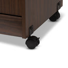 Baxton Studio Tannis Modern and Contemporary Dark Walnut Finished Kitchen Cabinet
