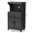 Baxton Studio Tannis Modern and Contemporary Dark Grey Finished Kitchen Cabinet