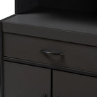 Baxton Studio Tannis Modern and Contemporary Dark Grey Finished Kitchen Cabinet