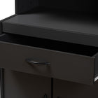 Baxton Studio Tannis Modern and Contemporary Dark Grey Finished Kitchen Cabinet