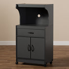 Baxton Studio Tannis Modern and Contemporary Dark Grey Finished Kitchen Cabinet