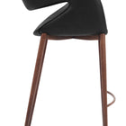 Zuo Limay Barstool Black & Walnut