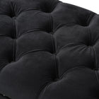 Baxton Studio Chandelle Luxe and Contemporary Black Velvet Upholstered Bench
