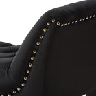 Baxton Studio Chandelle Luxe and Contemporary Black Velvet Upholstered Bench