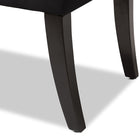 Baxton Studio Chandelle Luxe and Contemporary Black Velvet Upholstered Bench
