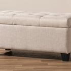 Baxton Studio Michaela Modern and Contemporary Beige Fabric Upholstered Storage Ottoman