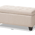 Baxton Studio Michaela Modern and Contemporary Beige Fabric Upholstered Storage Ottoman