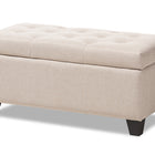 Baxton Studio Michaela Modern and Contemporary Beige Fabric Upholstered Storage Ottoman
