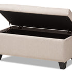 Baxton Studio Michaela Modern and Contemporary Beige Fabric Upholstered Storage Ottoman