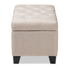 Baxton Studio Michaela Modern and Contemporary Beige Fabric Upholstered Storage Ottoman
